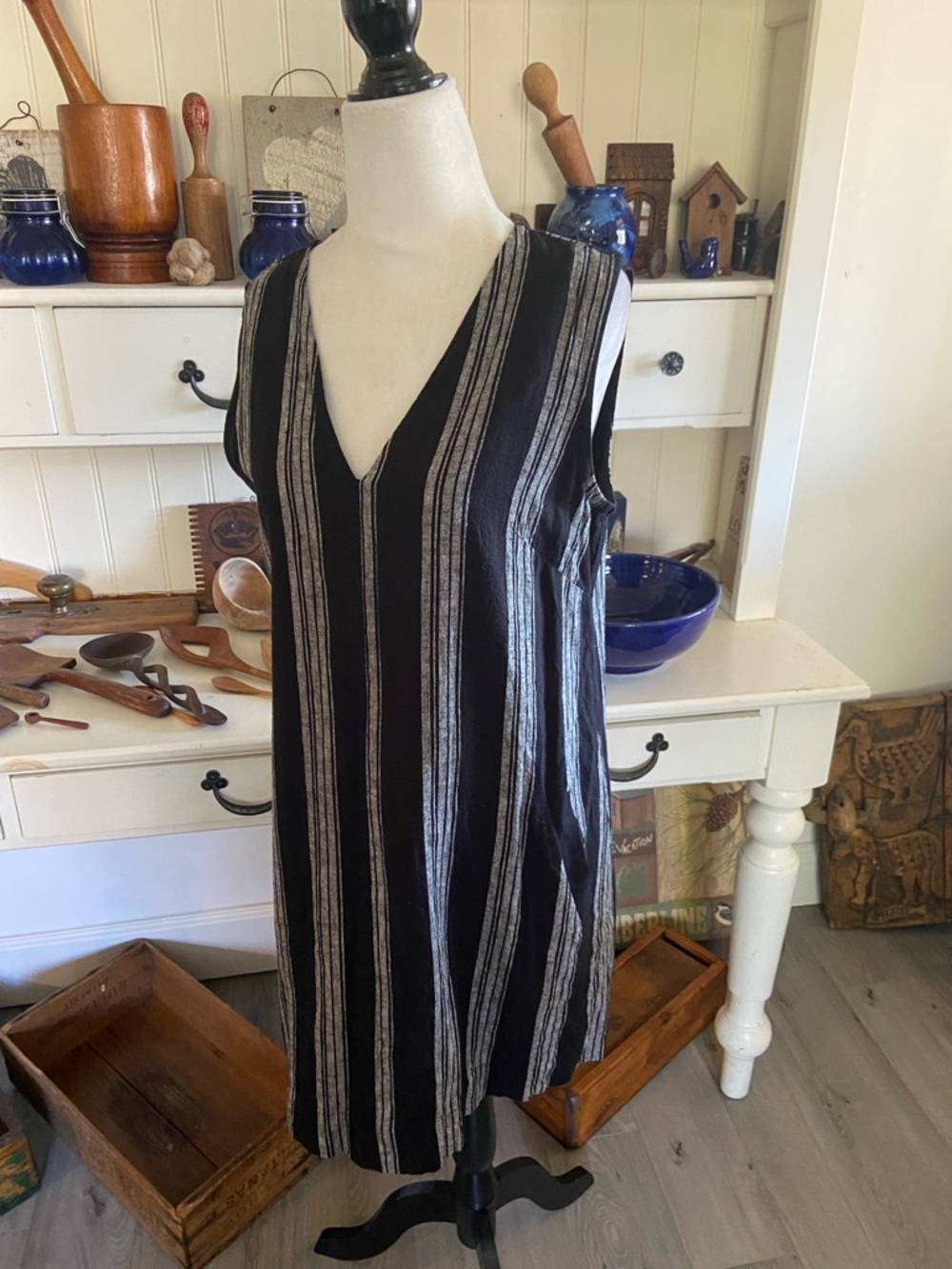 GAP Black Dress with White Label